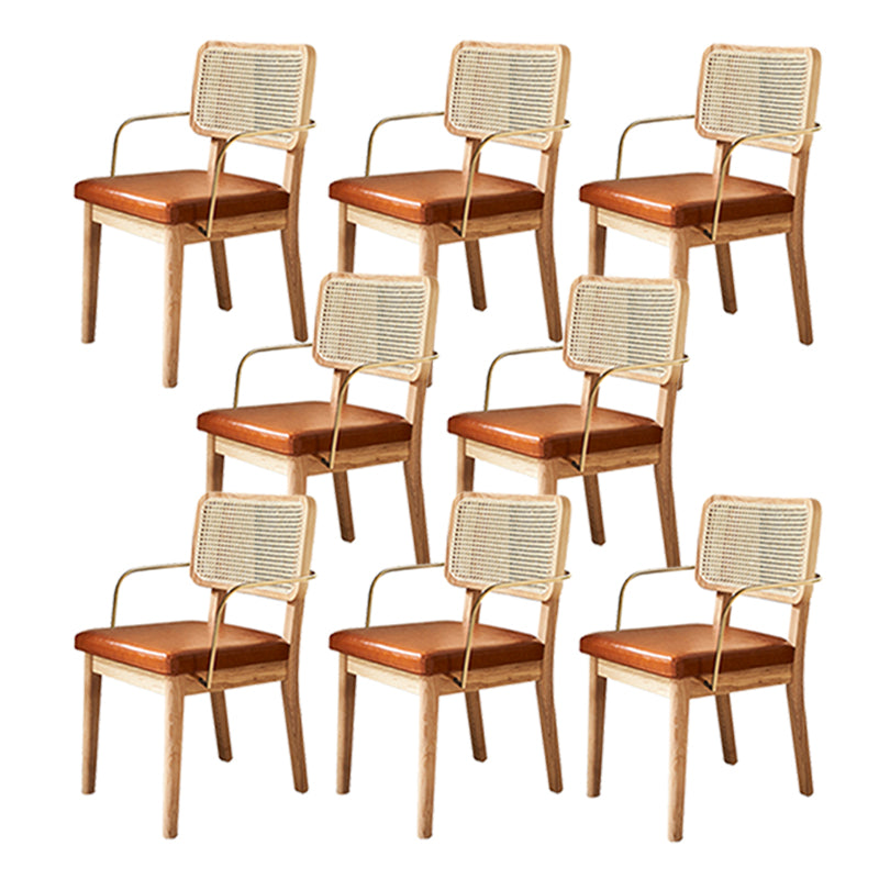 Traditional Dining Accent Chair Upholstered Dining Room Chair Wood With Arms 8 Piece Set Clearhalo 'Dining Chairs' 'Dining Tables & Seating' 'dining_chair' 'furn' 'furn_dining_chair' 'Furniture' 'Kitchen & Dining Furniture' 5923318
