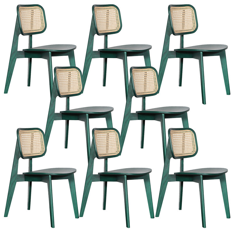 Traditional Solid Wood Side Chair Open Back Dining Side Chair