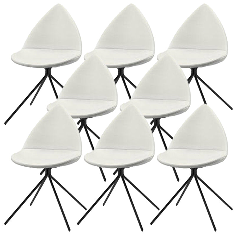 Silla de comedor de comedor moderno sillas de metal negro sillas de comedor sin brazo