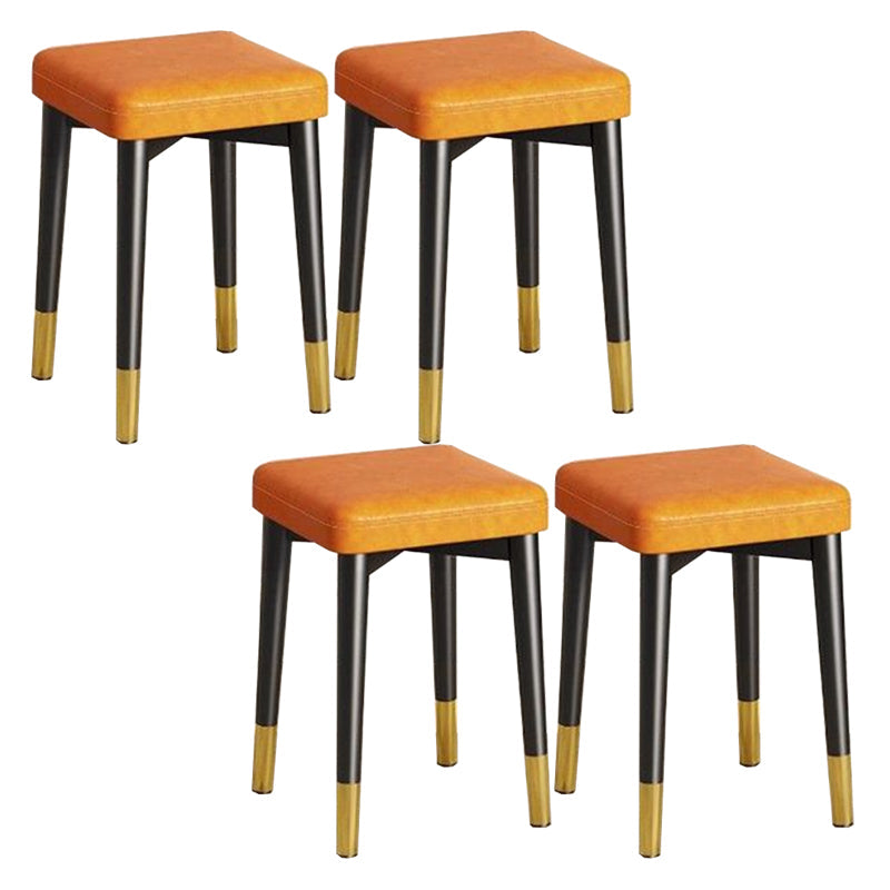 Faux Leather Glam otoman otomano cuadrado puro color desvanecimiento Cubo resistente otomana