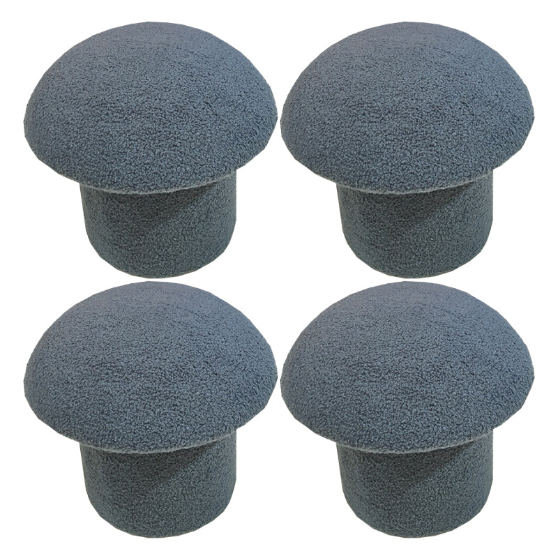 Contemporary Specialty Ottoman Velvet Tear Resistant Plain Pouf Ottoman Blue 4 Piece Set Clearhalo 'furn' 'furn_ottomans_poufs' 'Furniture' 'Living Room Furniture' 'Ottomans & Poufs' 'ottomans_poufs' 5924487