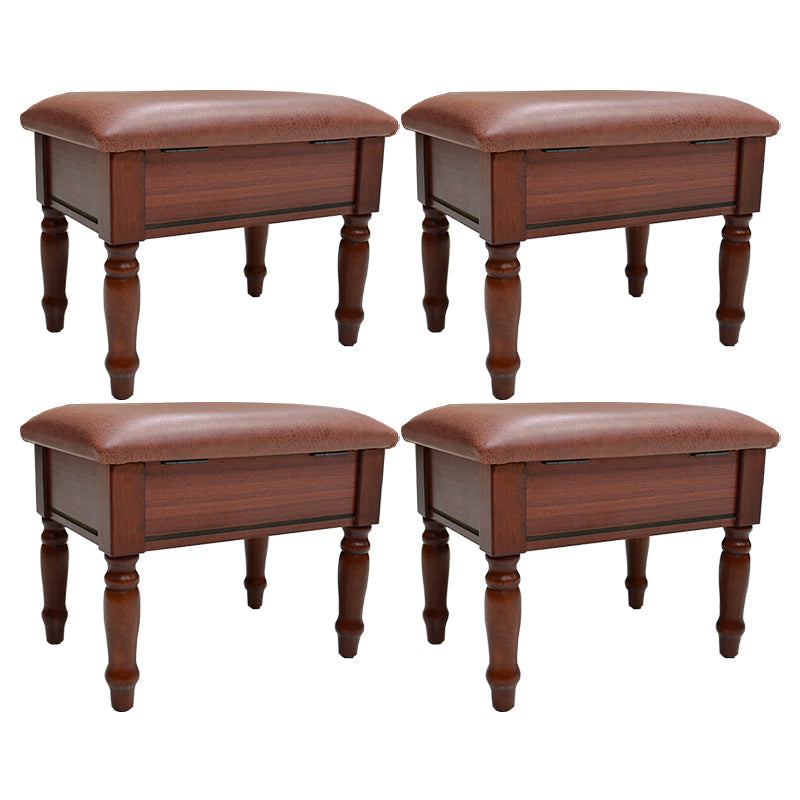 Linnen Frans land Ottomaanse voetenbankjes Floral Gedrukte traanbestendige rechthoek Ottoman