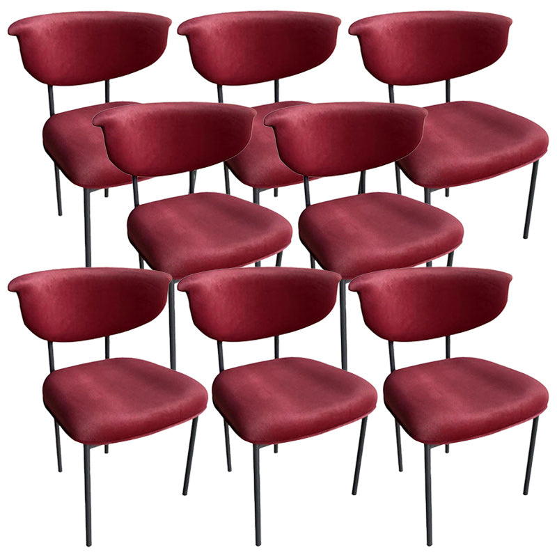 Tela silla de comedor de espalda abierta