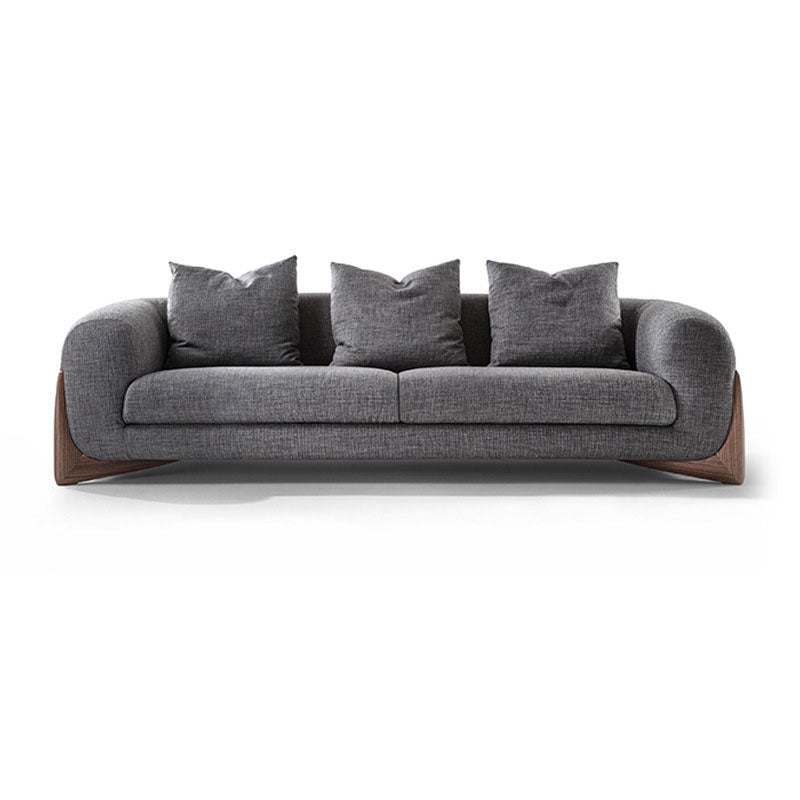 Contemporary Sofa Tuxedo Arm Tight Back Sofa for Living Room
