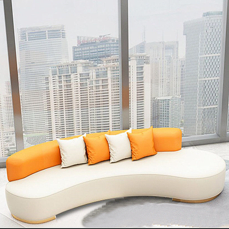 Sofá de cuero de sofá de estilo contemporáneo para sala de estar