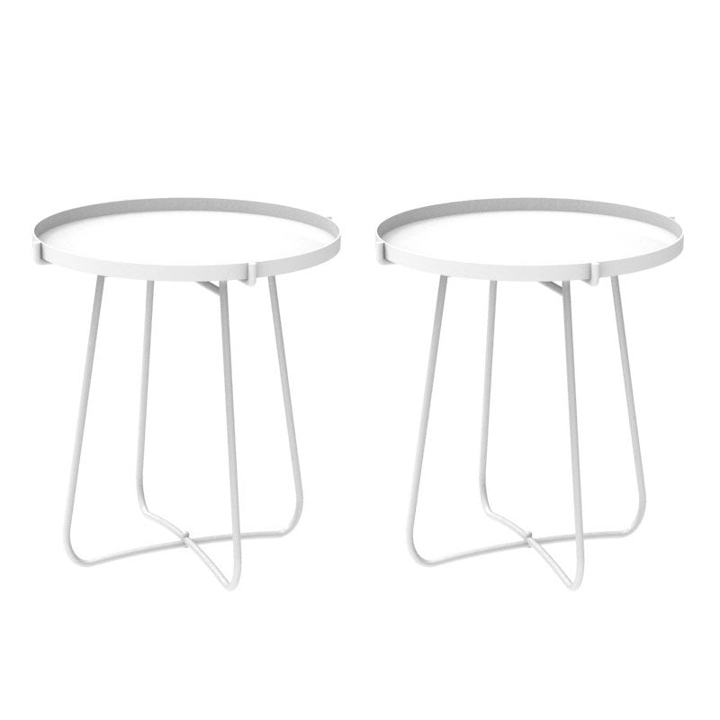 Bandeja redonda Tabla lateral superior 17.7 "/21.6" Table de la cruz de hierro de altura