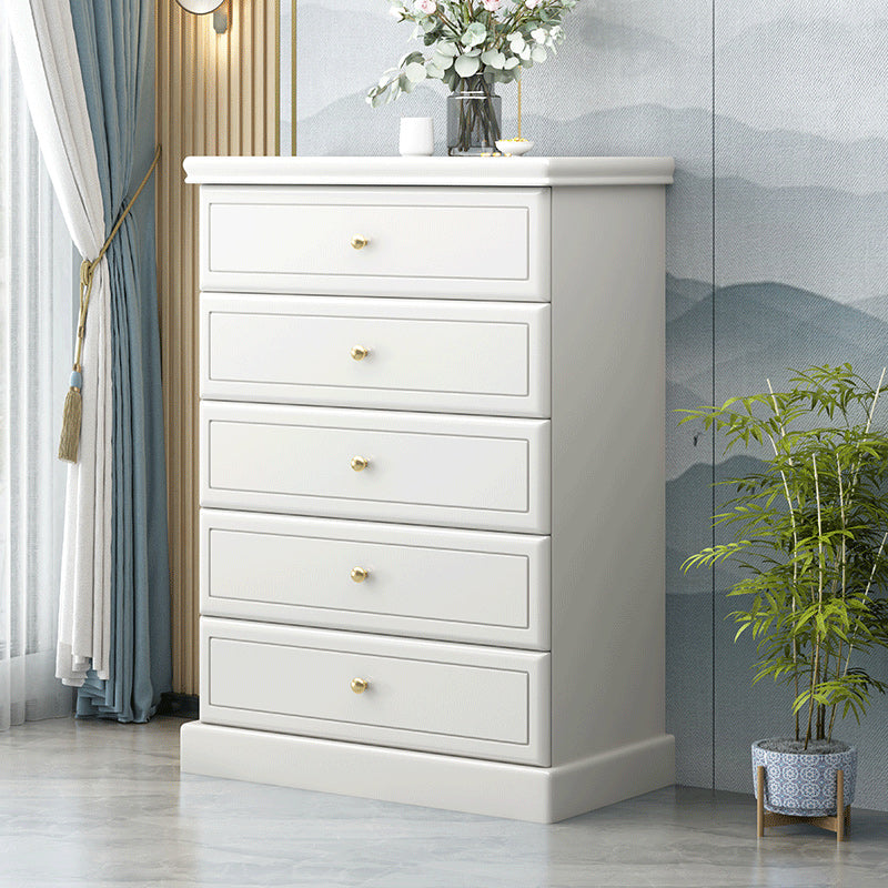 Modern Rectangle Accent Chest with Soft Close Drawers in Solid Wood