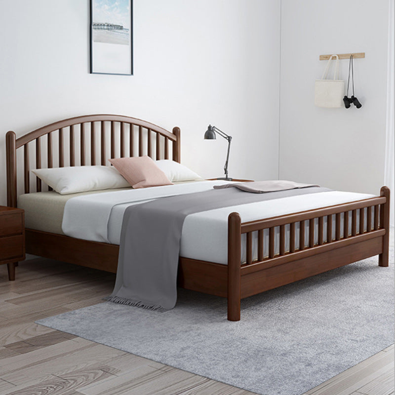 Cama escandinava de 84.65 pulgadas de ancho marco de cama de madera maciza con cabecera