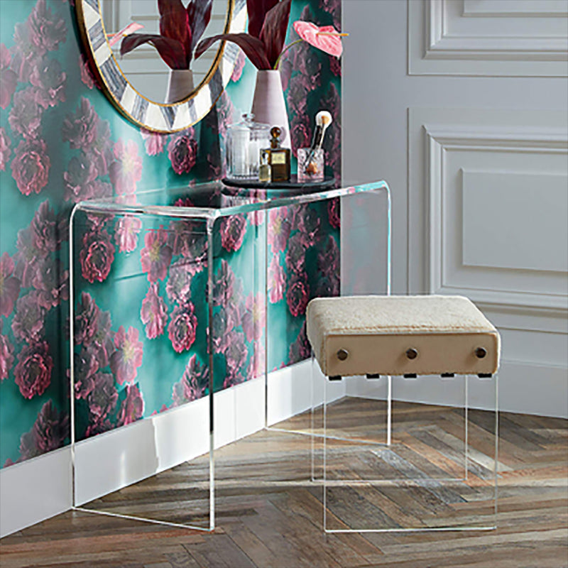 Home Rectangular Office Writing Desk Acrylic Modern Style Office Desk