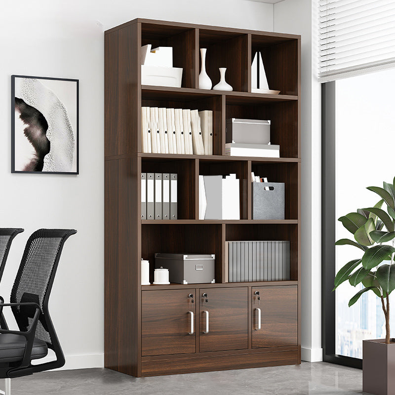 Modern File Cabinet Vertical Home or Office Filing Cabinet for Home Office 39.4"L x 11.8"W x 70.9"H Coffee Clearhalo 'Filing Cabinets' 'filling_cabinets' 'furn' 'furn_filling_cabinets' 'Furniture' 'Office Furniture' 5935184
