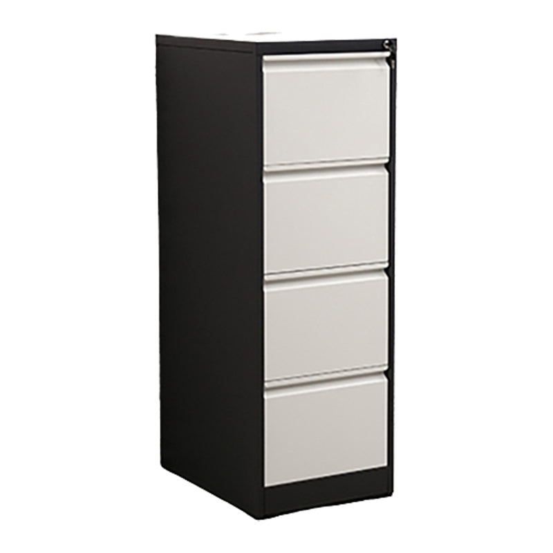 Fireproof File Cabinet Vertical Metal Contemporary File Cabinet with Locking Drawers Gray-White 4 Clearhalo 'Filing Cabinets' 'filling_cabinets' 'furn' 'furn_filling_cabinets' 'Furniture' 'Office Furniture' 5935631