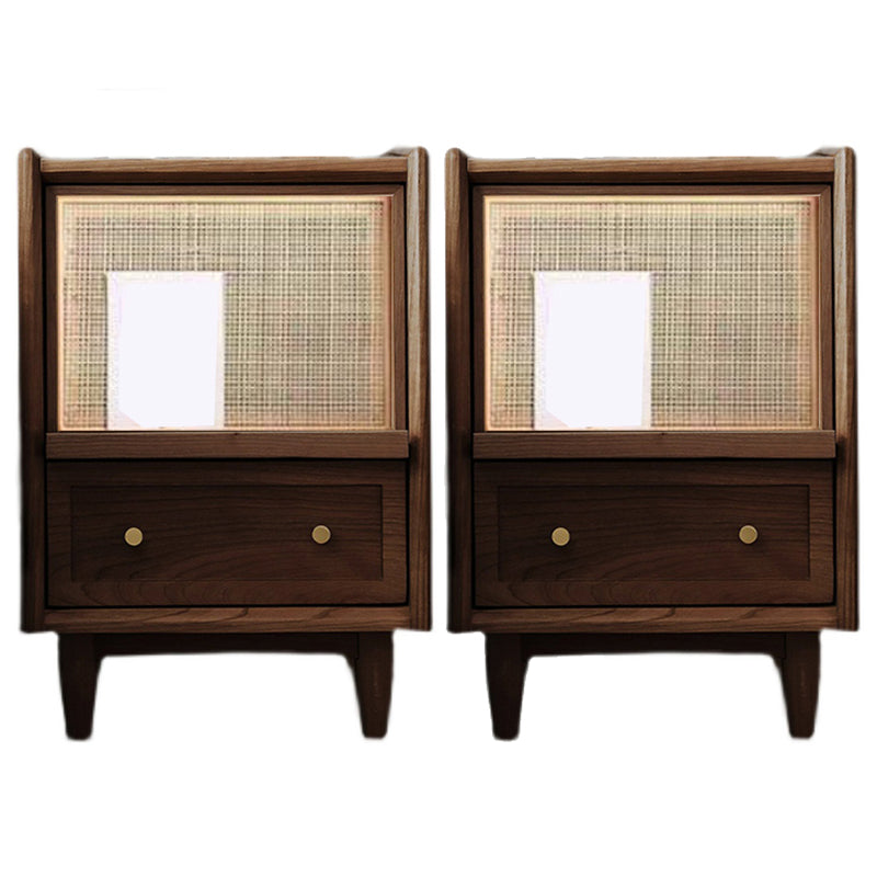 Gabinete de cabecilla de ratán Mesa de noche minimalista moderna con piernas