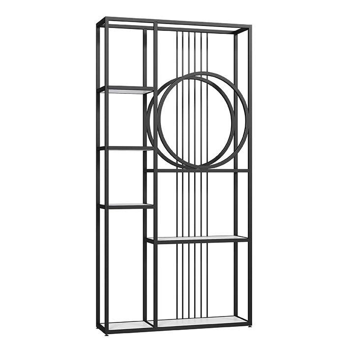 Contexte de bouteille de vin de luxe Rack de bouteille en métal avec étagère