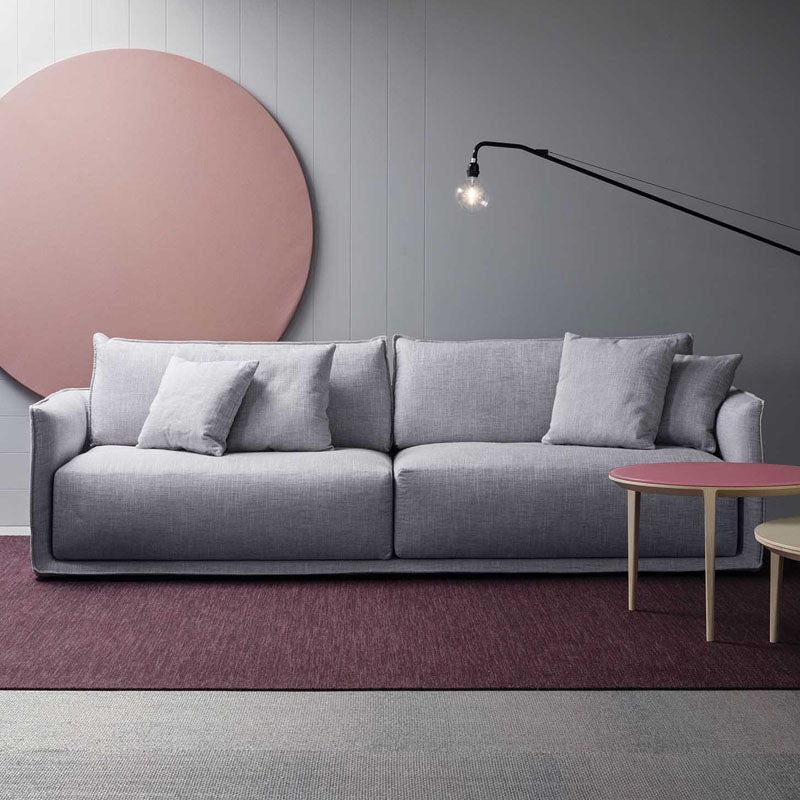 Sofá de lino 36.61 "D x 29.53" H SOFA de brazo cuadrado para sala de estar