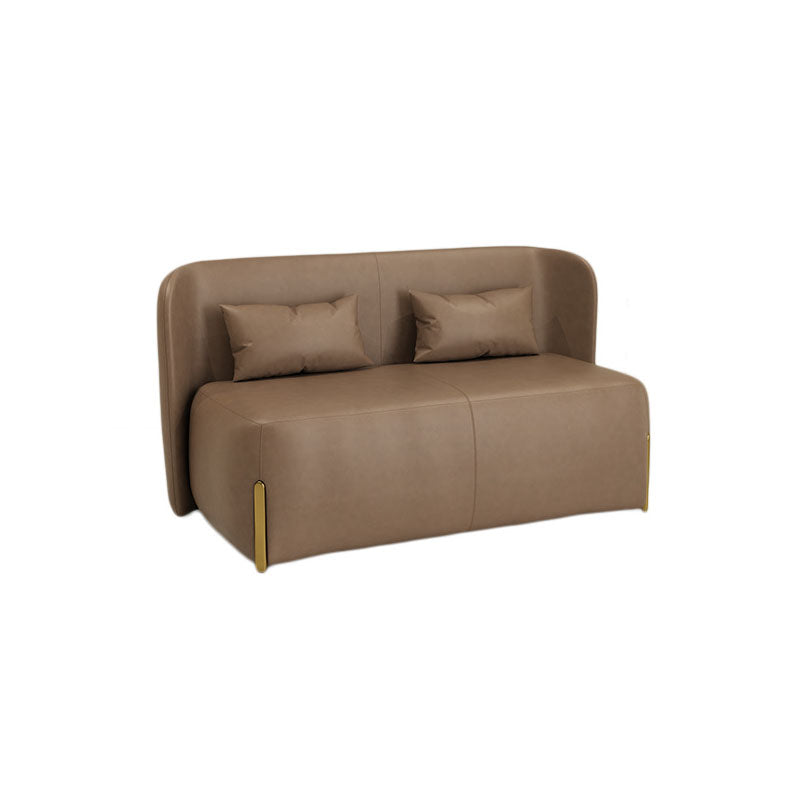 Faux Ledersofa Armless Enge Rückenliebe für Wohnzimmer