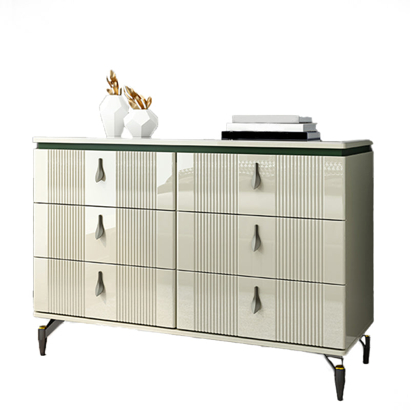 Contemporary Wooden Chest Bedroom Vertical Storage Chest with Drawers