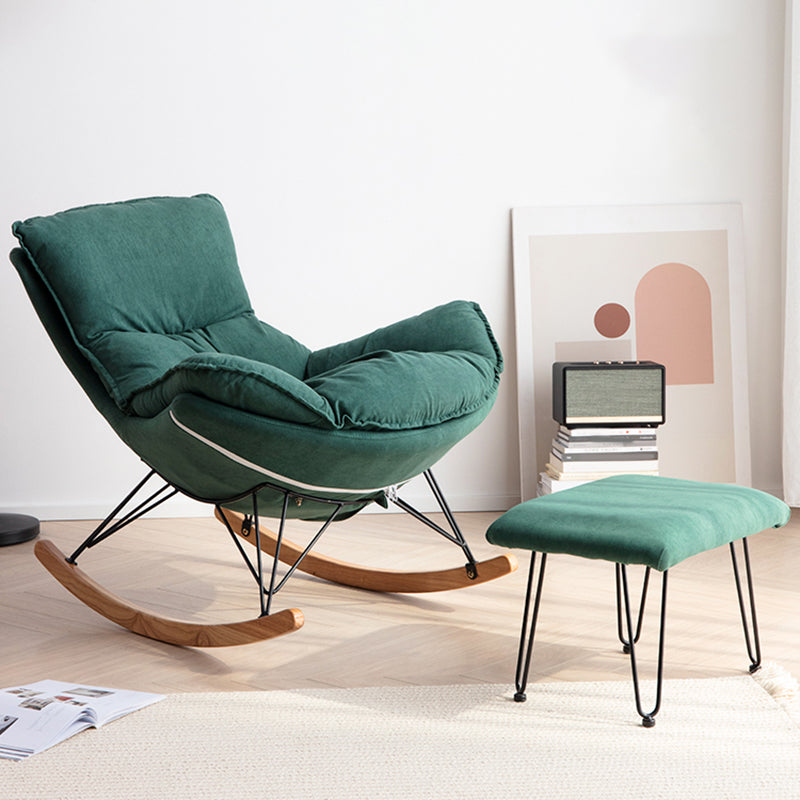 Cuscini moderni sedia da bilanciere telaio metallico sedia da bilanciere con ottoman