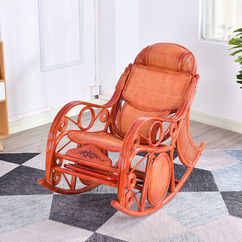 Espresso Rattan schommelstoel Antiek ligstoel Stoel 24.4 "X 47.2" X 36.2 "