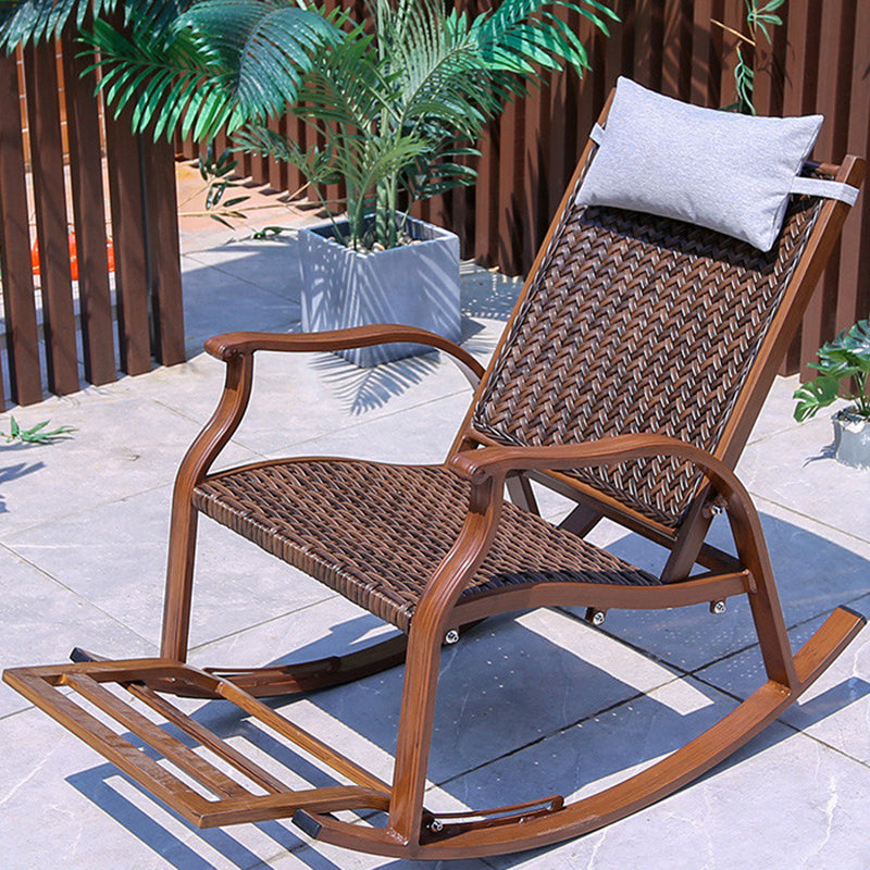 Sedia a dondolo di vimini contemporanei reclinabili 24,8 "sedia da bilanciere per portico