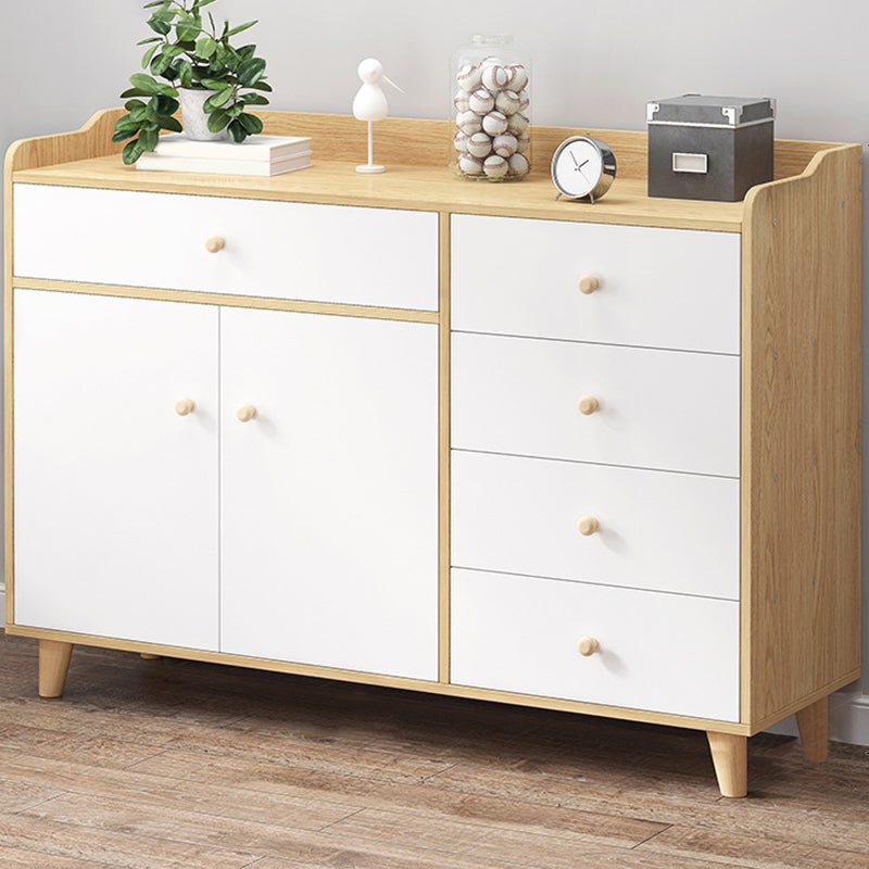 Modern Rectangle Accent Cabinet Wood Knobs Cabinet with Drawer 47"L x 15"W x 33"H Clearhalo 'Cabinets & Chests' 'cabinets_chests' 'furn' 'furn_cabinets_chests' 'Furniture' 'Living Room Furniture' 5954360