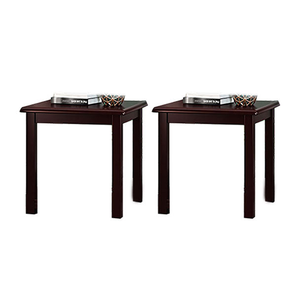 ソリッドウッドスクエアトップサイドテーブル23.6 "高さ4脚エンドテーブル