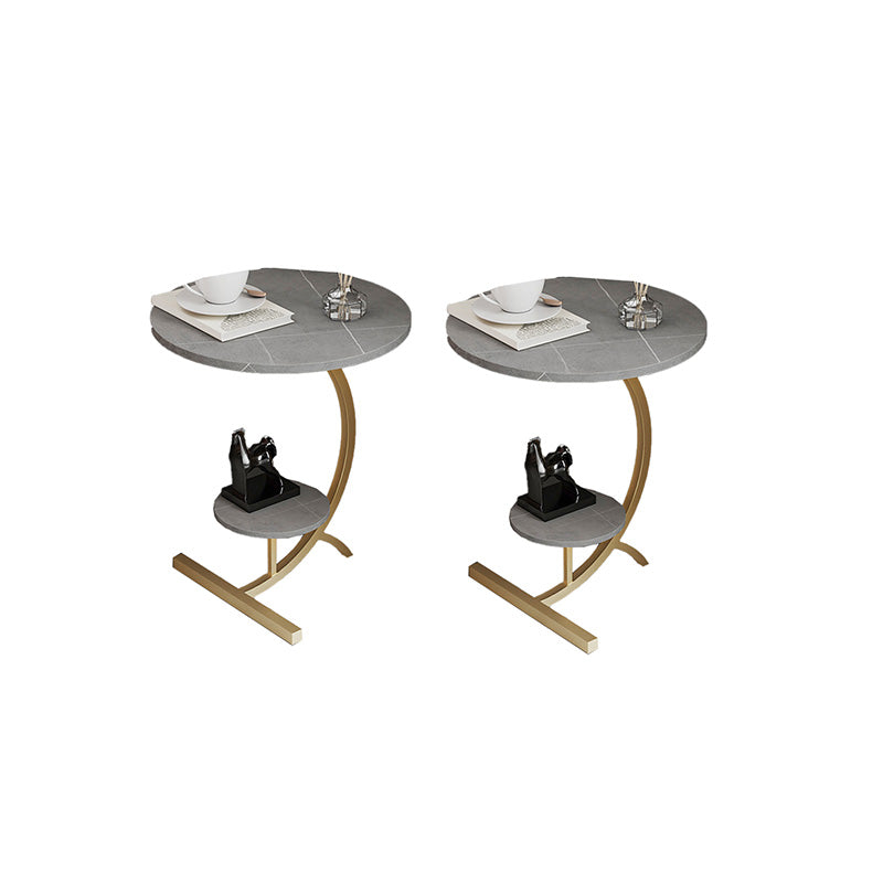 Tavolo di fine rotonda astratto Tavolo da estremità laterale minimalista per soggiorno