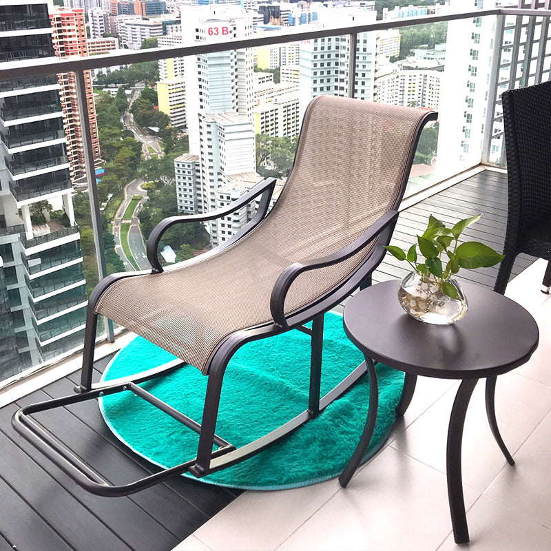 Contemporary High Back Rocking Chair Reclining Rocker Chair 26.8" x 59" x 39" Dark Coffee Clearhalo 'Chairs & Seating' 'furn' 'furn_rocking_chairs' 'Furniture' 'Living Room Furniture' 'Rocking Chairs' 'rocking_chairs' 5957240