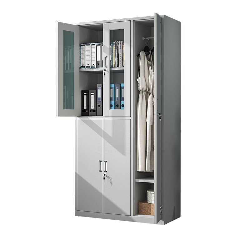 Modern scharnierende garderobe Armoire stalen garderobe kast voor slaapkamer