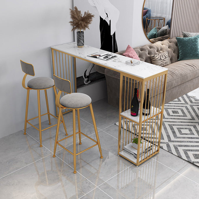 Glam 1/3 pezzi tavolo da bar set di rettangolo di pietra con sgabelli per balcone