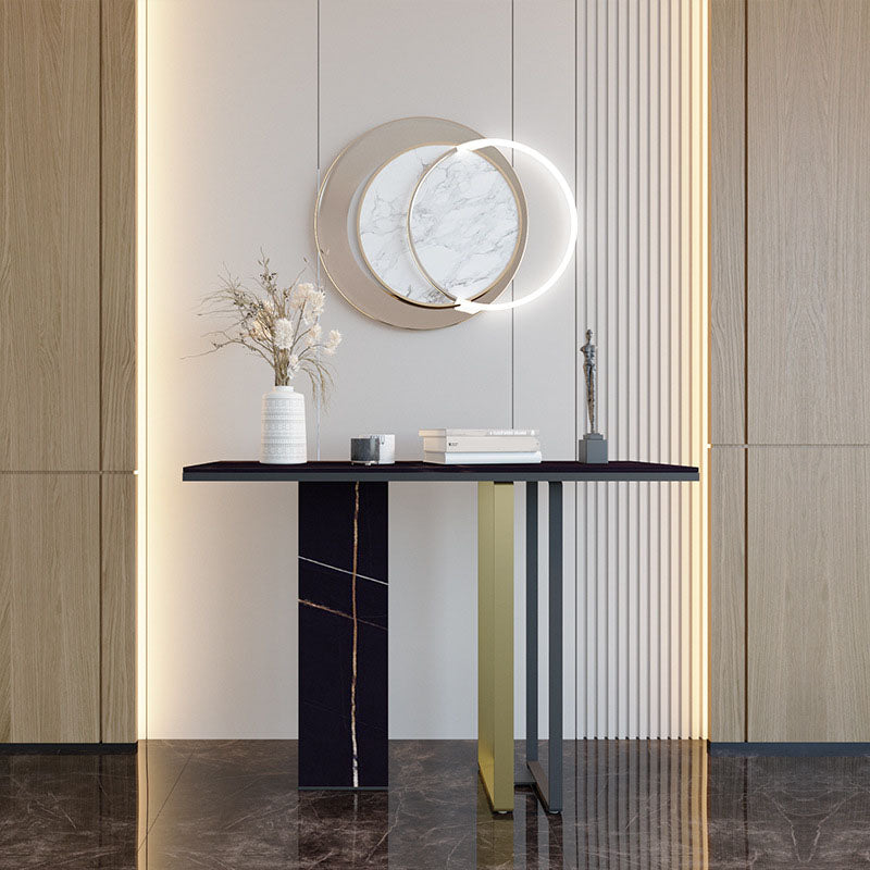 Tabella della console di pietra moderna 14 "W del tavolo di accento resistente alle macchie W per Hall