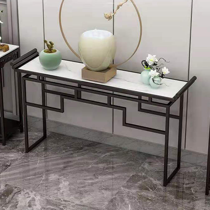 11 "W eigentijdse console tafelssteen witte rechthoekige console banktafel