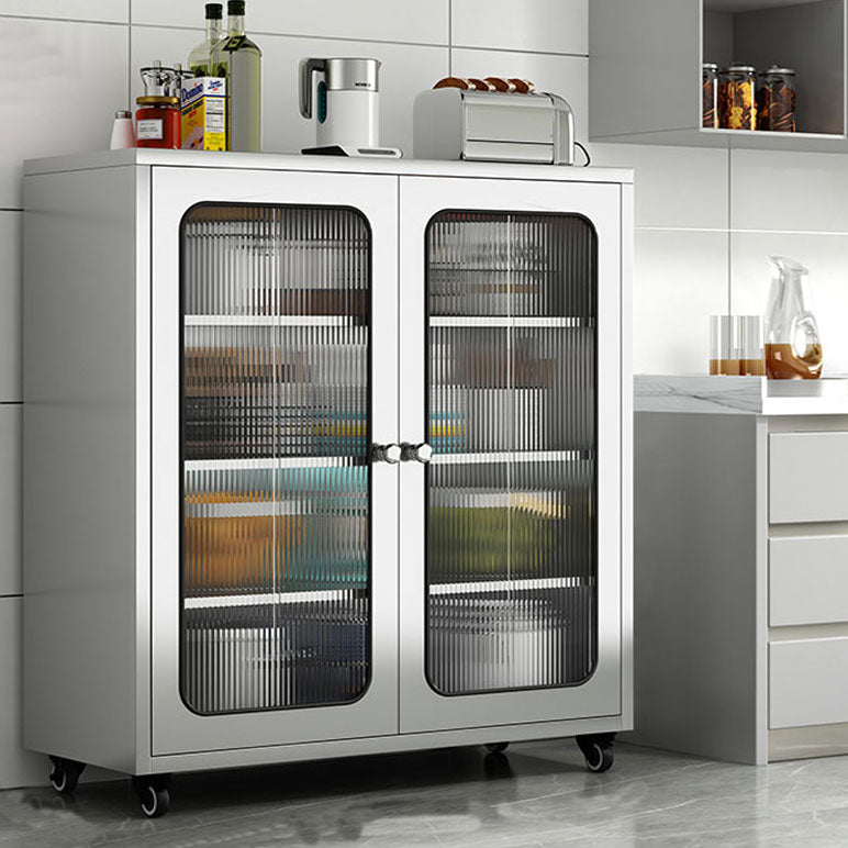 Tabla lateral de metal de estilo de estilo moderno con puerta para uso en el hogar