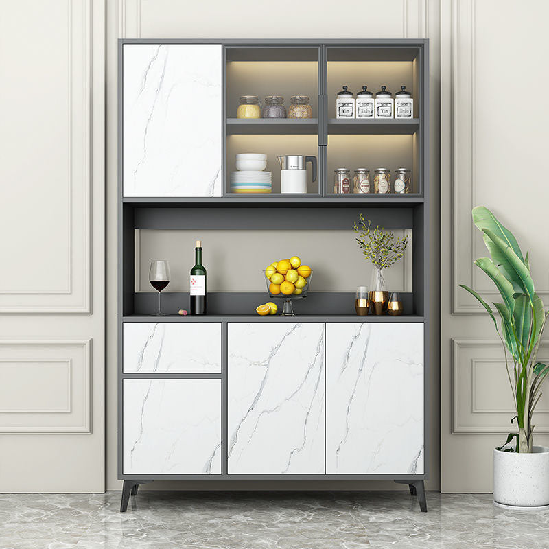 Pista de buffet de madera de ingeniería soporte contemporáneo de buffet para el comedor