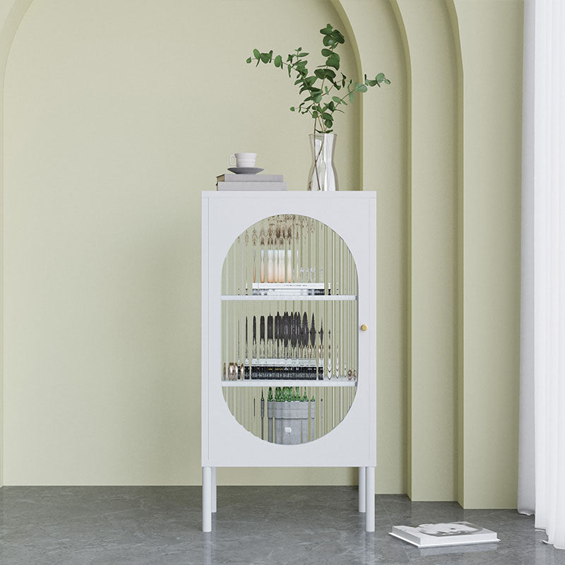 19.5 "L metalen dressoir met glazen deur moderne indoor dinerserver met kast