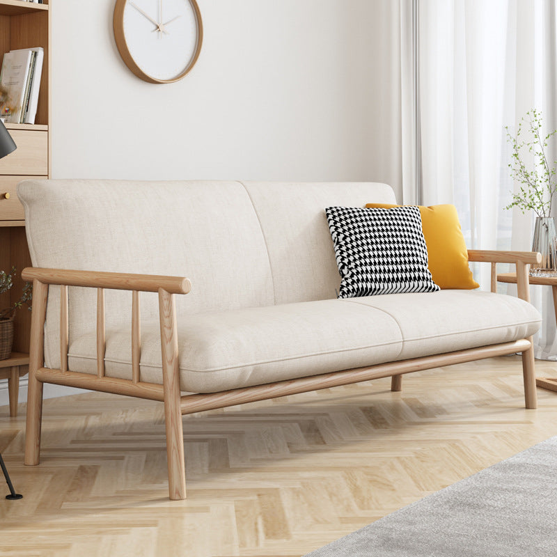 Zeitgenössisches Stoff -Slip -Sofa 30,31 "hohe Massivholzsofa