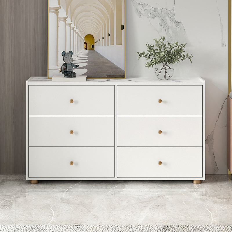 Modern Rectangle Wood Accent Cabinet Knobs Cabinet with Drawer