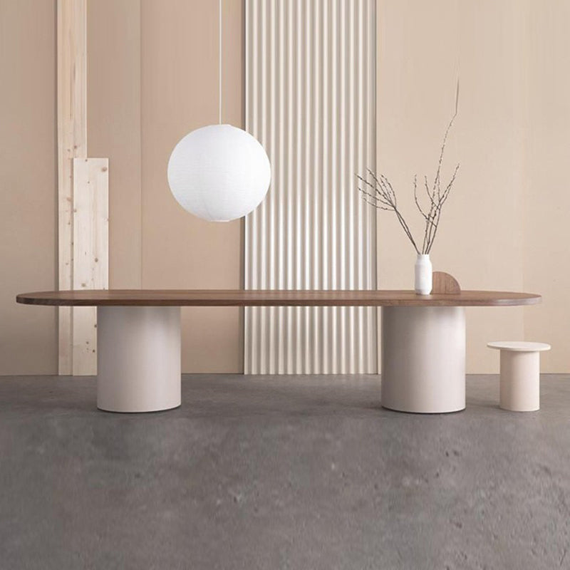 Bureau exécutif moderne et contemporain bureau de bureau en bois ovale