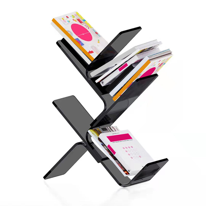 Acrylique 7.9 "Bibliothèque à bandoulière moderne de Bidrer de largeur pour la salle d'étude