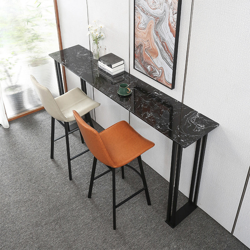 Tavolo da bar in stile industriale finto rettangolo di bistrot bar con base a slitta