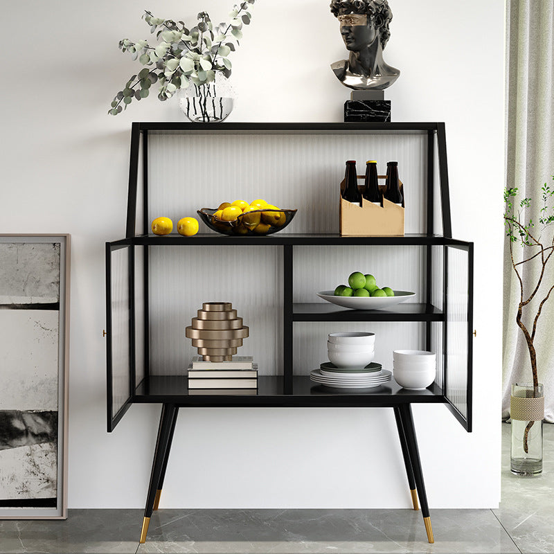 Industrial Display Cabinet 41"H Storage Cabinet for Dining Room 39"L x 14"W x 41"H Clearhalo 'Display & China Cabinets' 'display_china_cabinets' 'furn' 'furn_display_china_cabinets' 'Furniture' 'Kitchen & Dining Furniture' 5969430