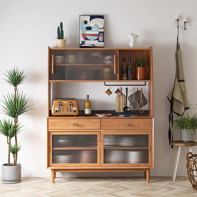 Moderno moderno mobile da pranzo in legno in legno moderno Naturale da 16,5 "con porte con porte