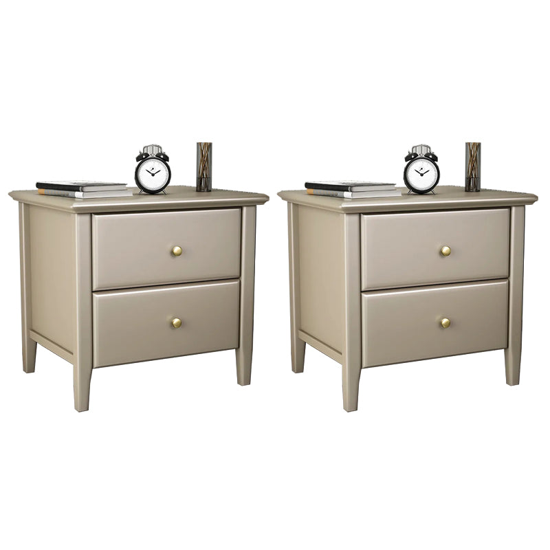Wooden Bed Nightstand Modern Minimalist Bedside Table with Legs Gold 2 Piece Set Clearhalo 'Bedroom Furniture' 'furn' 'furn_night_stand' 'Furniture' 'night_stand' 'Nightstands' 5969563