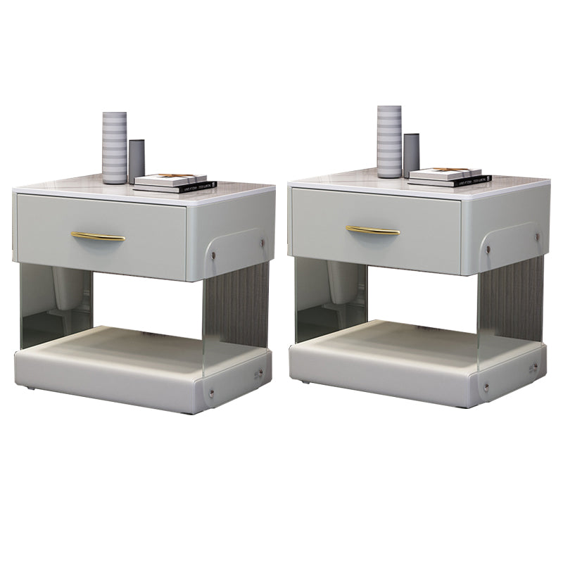 Armoire de chevet de lit moderne en bois massif avec tiroir