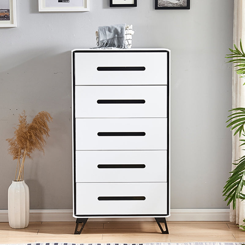 16" W Modern Storage Chest Dresser White Vertical Storage Chest with 3/4/5 Drawers