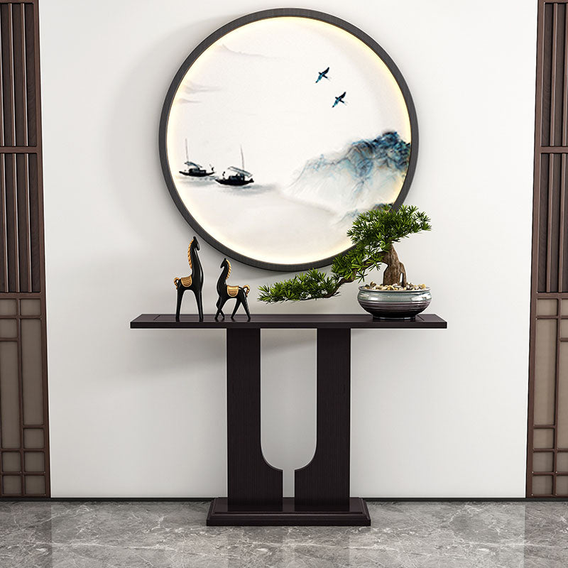 12 "W tavolo da console rettangolare pino tavolo di accento moderno di metà secolo per Hall