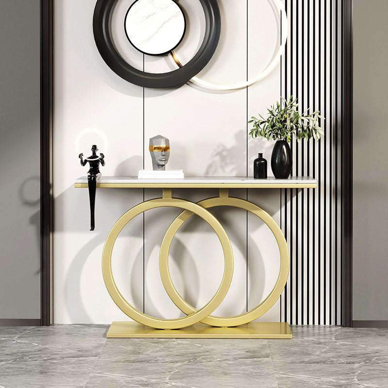 Tavolo da divano console in pietra moderna tavolo da rettangolo di rettangolo per sala