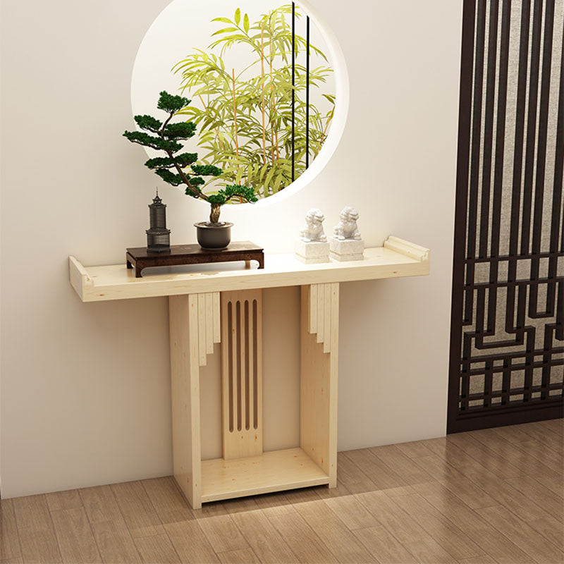 Tavolo della console del rettangolo di pino Mid-secolo moderno da 12 "W tavolo accento per Hall