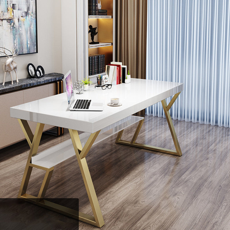 Glam rechthoekige kantoorbureau 1 lade schrijven bureau dennenbouw