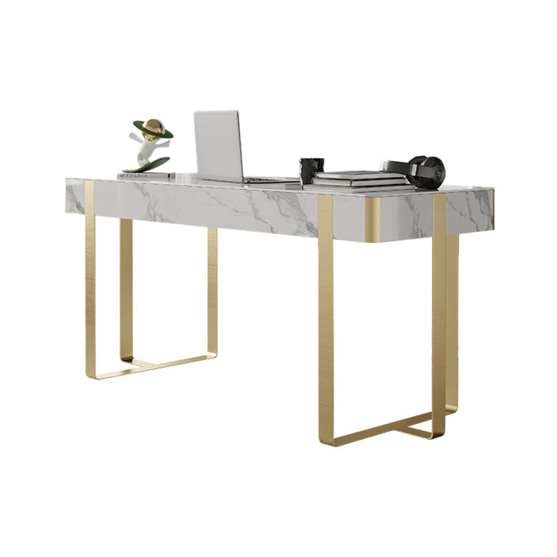 Gebogen witte kantoorbureau slee met 2 laden Writing Desk voor thuis