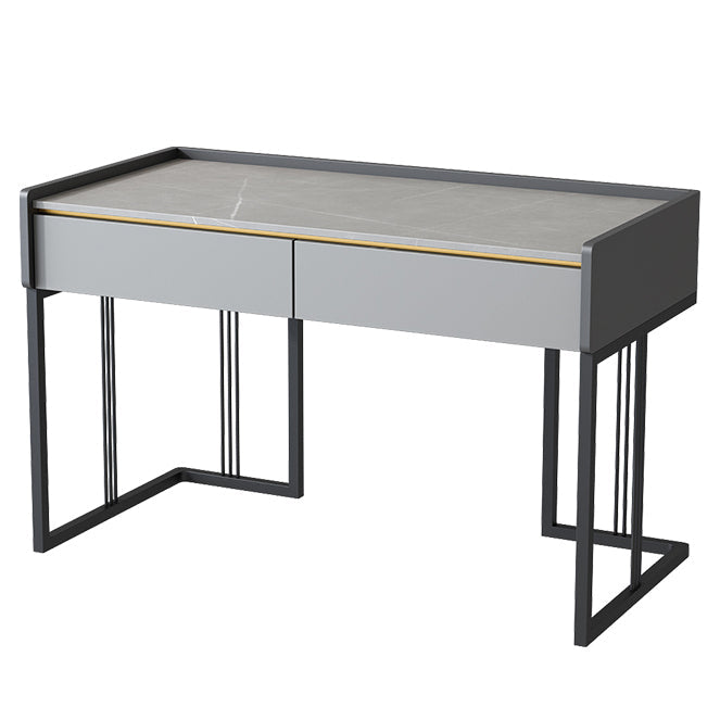 Industrial Stone Writing Desk Rechthoekige Sled Office Desk voor thuis